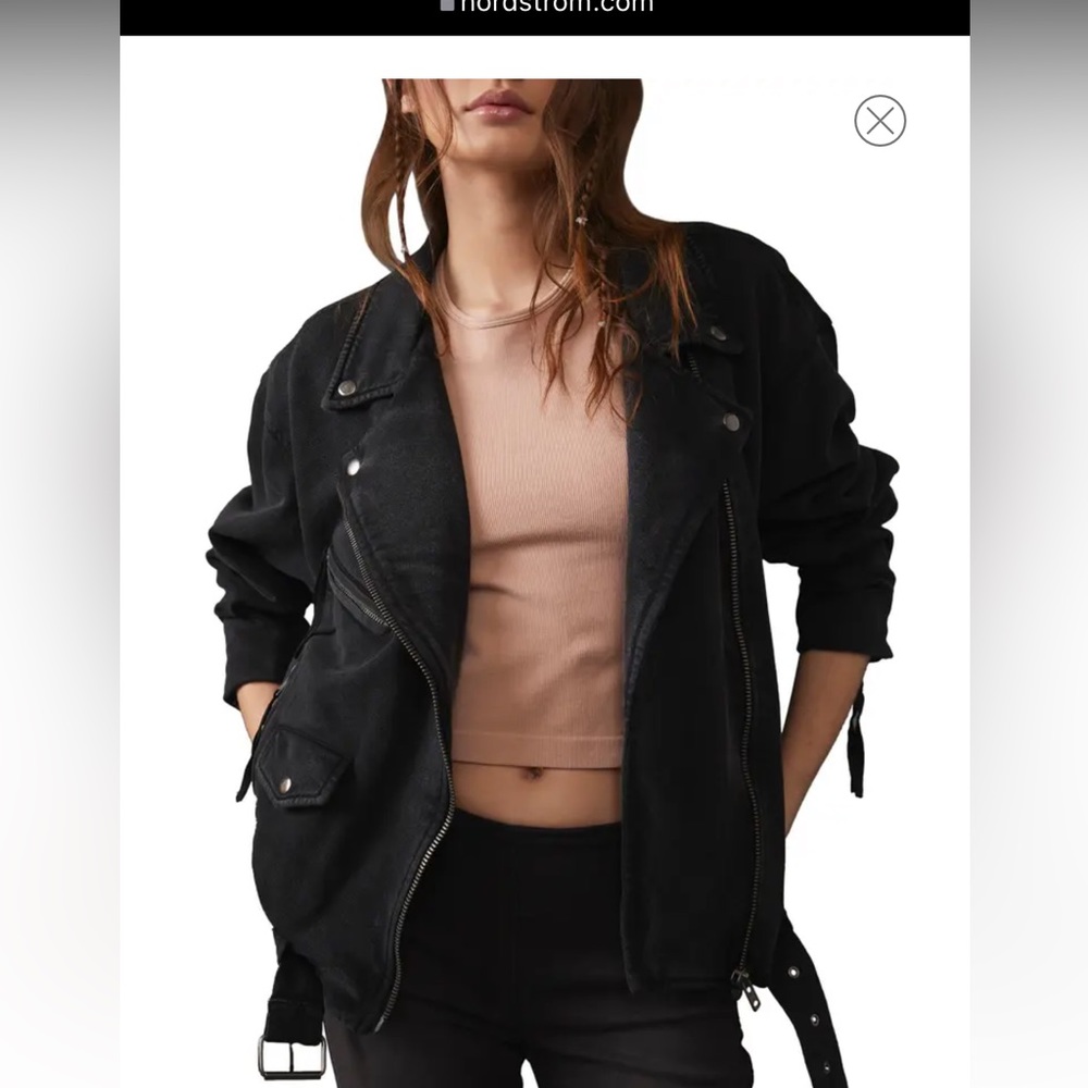 NWT free people moto rebel jacket size M